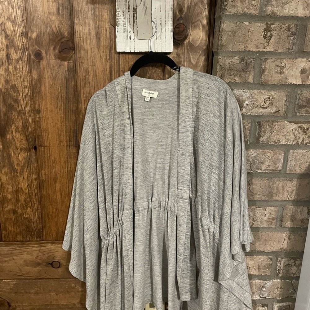 Umgee Gray Draped Cardigan